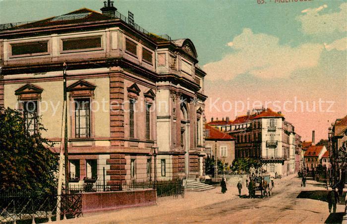 Mulhouse Muehlhausen Strassenpartie Pferdefuhrwerk