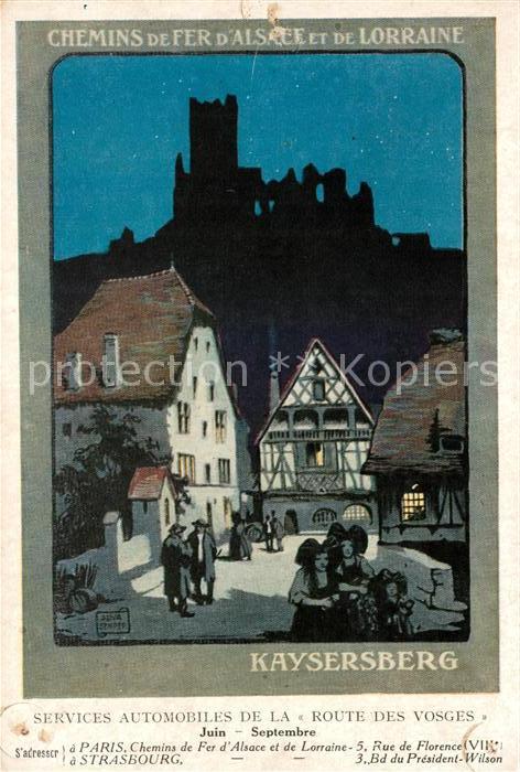 Kaysersberg Haut Rhin Chemin de Fer d’Alsace et de Lorraine Rue de Florence