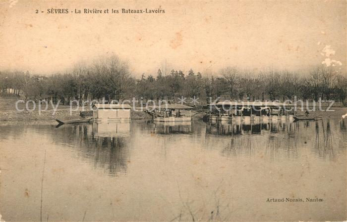 Sevres La Riviere et les Bateaux Lavoirs