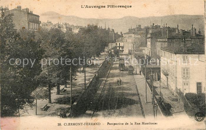 Clermont-Ferrand Perspective de la Rue Montlosier