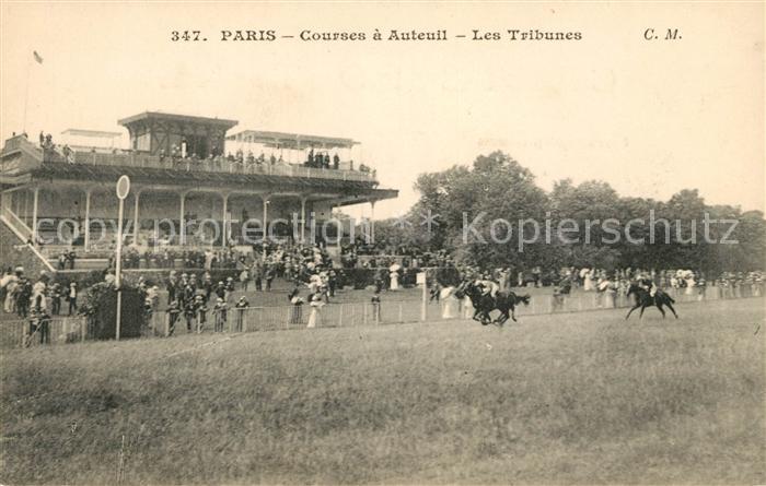 Paris Courses a Auteuil Les Tribunes Pferderennen Galopprennbahn