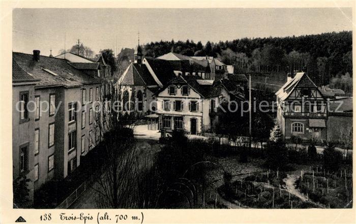 Trois Epis Haut Rhin Elsass Teilansicht mit Kirche