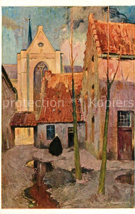 Lierre Vieilles Maison Dessin Kuenstlerkarte