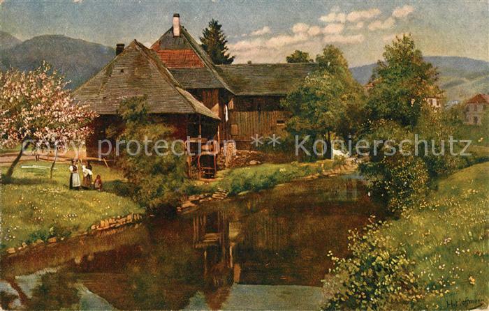 Schoenau Schwarzwald Altes Haus an der Wiese