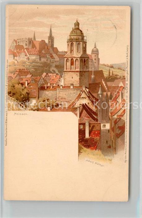 Meissen Elbe Sachsen Stadtansicht