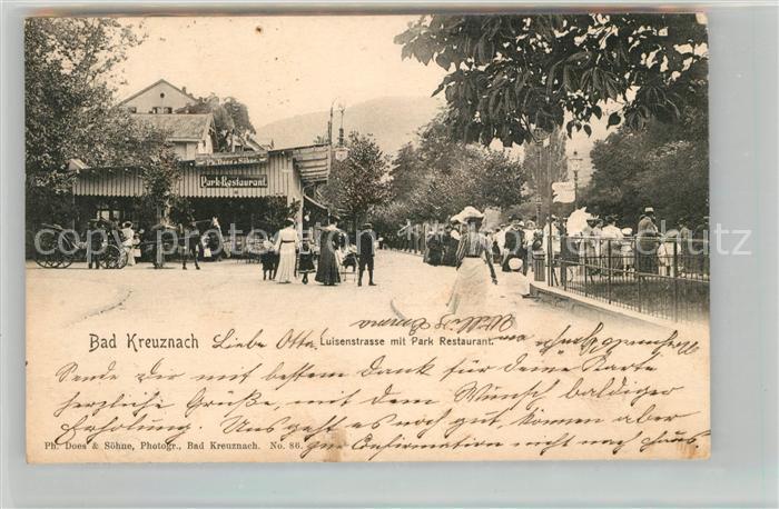 Bad Kreuznach Luisenstrasse mit Park Restaurant