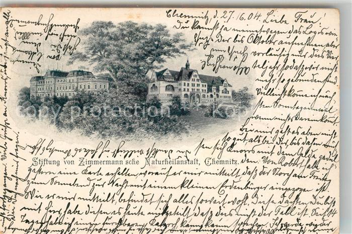 CHEMNITZ Sachsen Stiftung von Zimmermannsche Naturheilanstalt