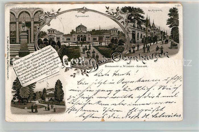 Bad Oeynhausen Thermalbad Am Kurpark Von Oeynhausen Denkmal