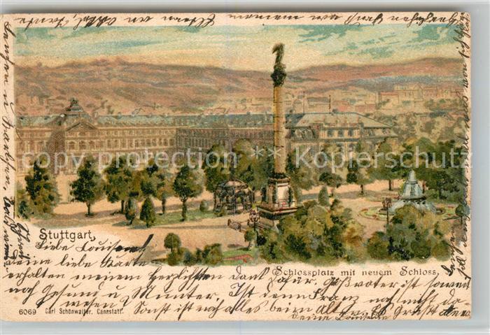 STUTTGART CITY Schlossplatz mit neuem Schloss