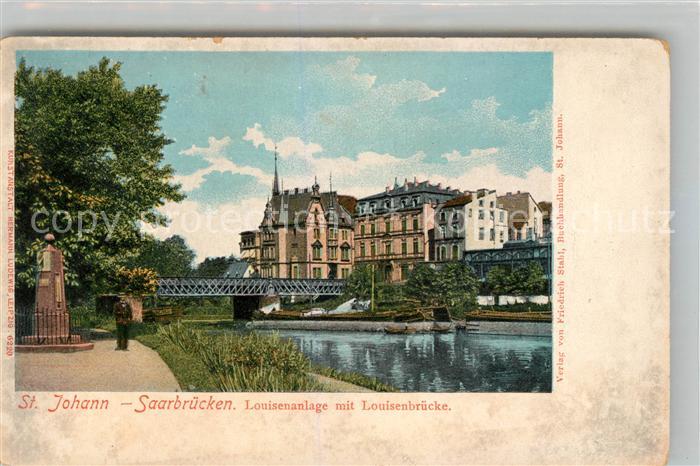 St Johann Saarbruecken Louisenanlage mit Louisenbruecke