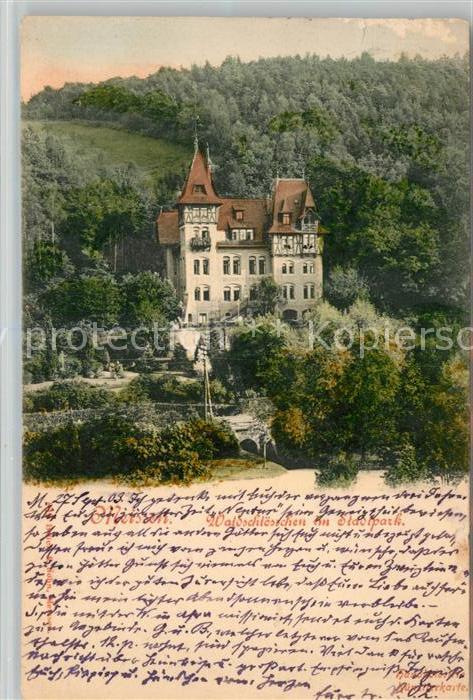 Meissen Elbe Sachsen Waldschloesschen im Stadtpark