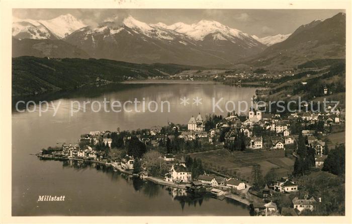 Millstatt Millstaettersee Fliegeraufnahme