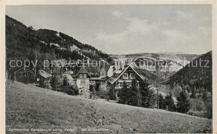 Semmering Niederoesterreich Sanatorium vorm Vecsey