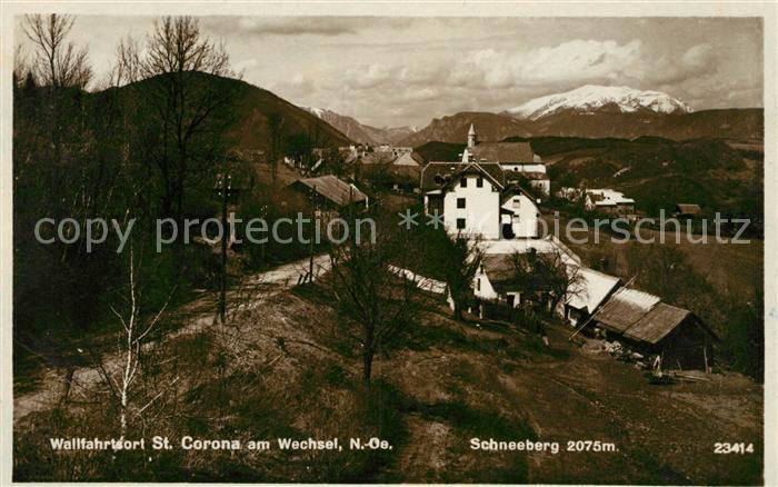 St Corona Wechsel Wallfahrtskirche mit Schneeberg