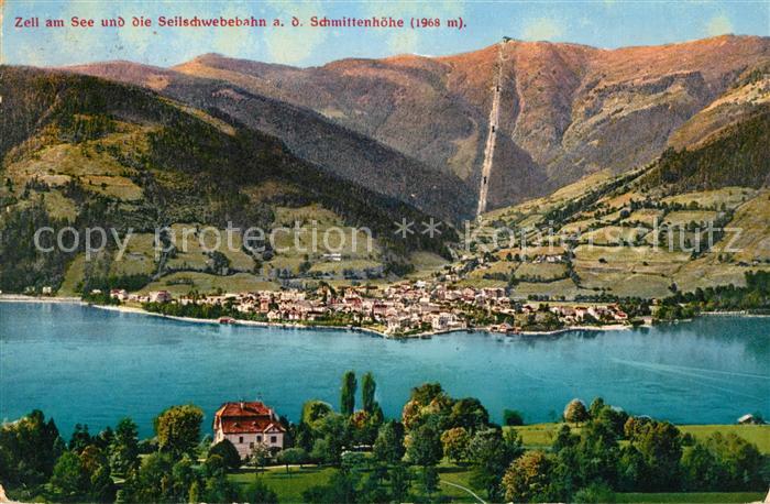 Zell See mit Seilschwebebahn an der Schmittenhoehe