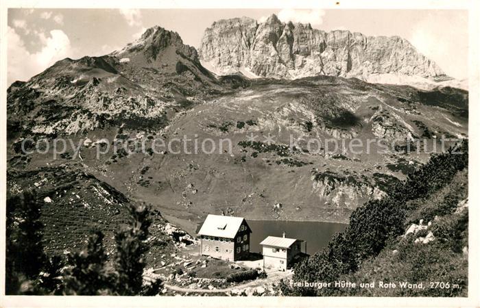 Freiburgerhuette und Rote Wand