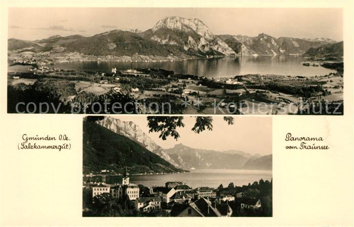 Gmunden Salzkammergut Panorama vom Traunsee