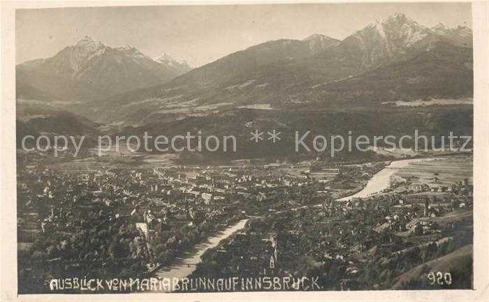 Innsbruck Blick von Mariabrunn