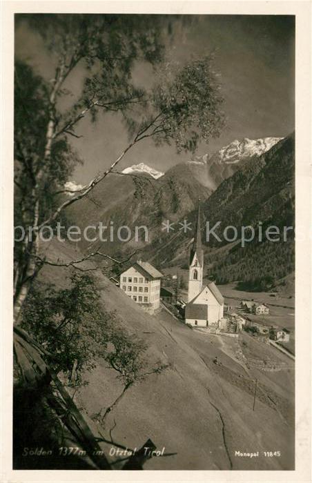 Soelden oetztal Teilansicht mit Kirche