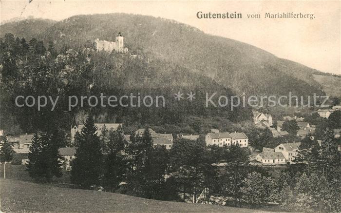 Gutenstein Niederoesterreich Blick vom Mariahilferberg