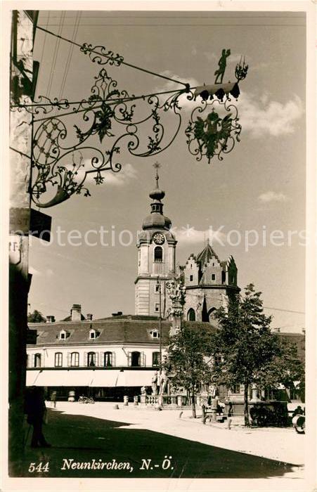 Neunkirchen Niederoesterreich Kirche Wirtshausschild