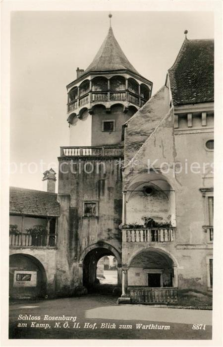 Rosenburg-Kamp Schloss Rosenburg am Kamp mit Warthturm