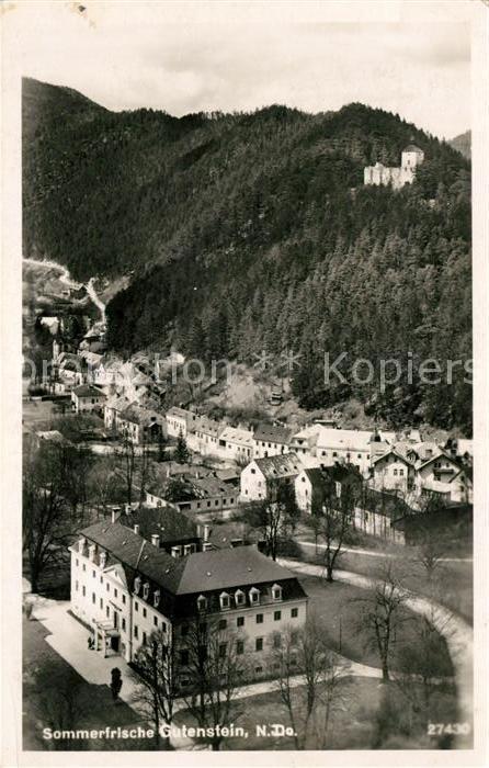 Gutenstein Niederoesterreich Teilansicht mit Schloss