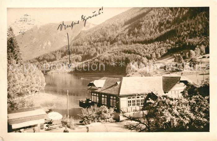 Lunz See Niederoesterreich Lunzersee mit Scheiblingstein