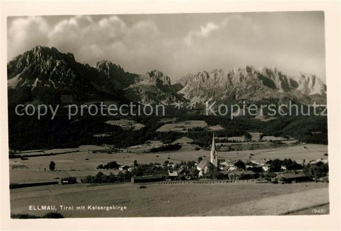 Ellmau Tirol Panorama mit Kaisergebirge