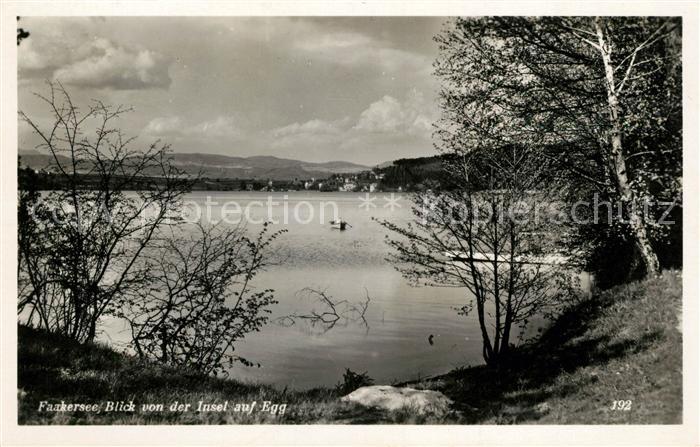 Faakersee mit Inselblick auf Egg