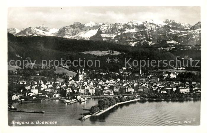 Bregenz Bodensee Fliegeraufnahme