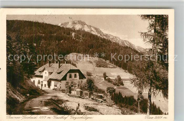 Prein Rax Preiner Gscheid Gasthof Geyschlaeger