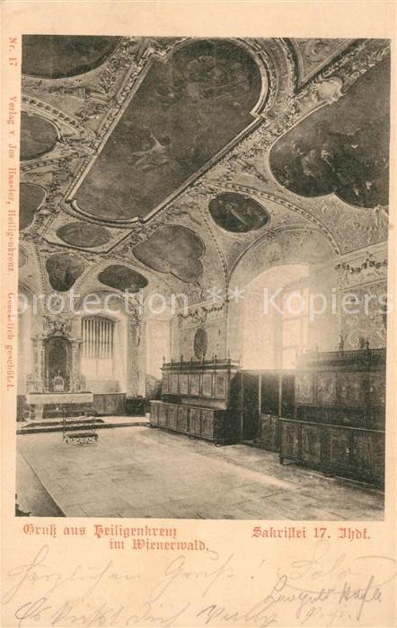 Heiligenkreuz Niederoesterreich Sakristei 17. Jhdt.