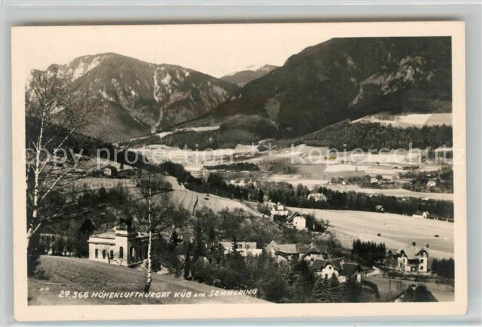 Kueb Semmering Panorama Hoehenluftkurort