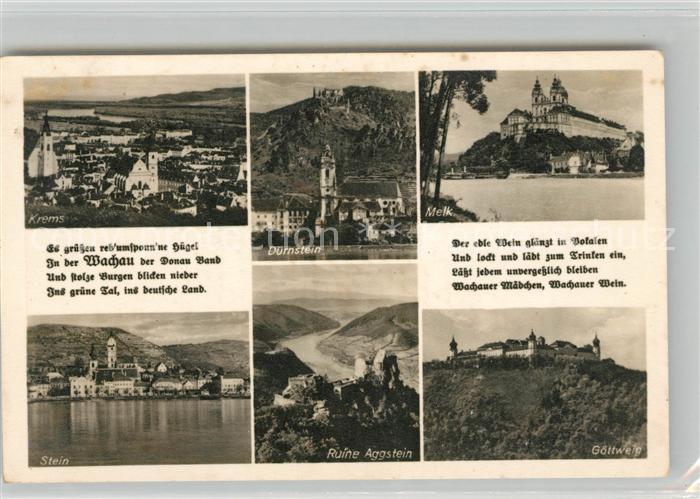 Duernstein Wachau und Umgebung Krems Melk Stein Ruine Aggstein Goettwein