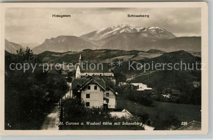 St Corona Wechsel Panorama mit Schneeberg