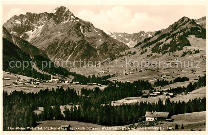 Riezlern Kleinwalsertal Vorarlberg mit Hirschegg Mittelberg und Widderstein