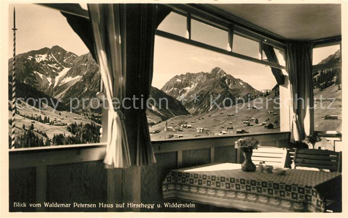 Hirschegg Kleinwalsertal Vorarlberg Blick vom Waldemar Petersen Haus mit Widders