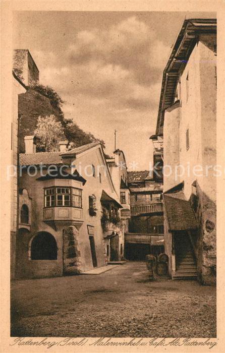 Rattenberg Tirol Malerwinkel mit Cafe Alt Rattenberg