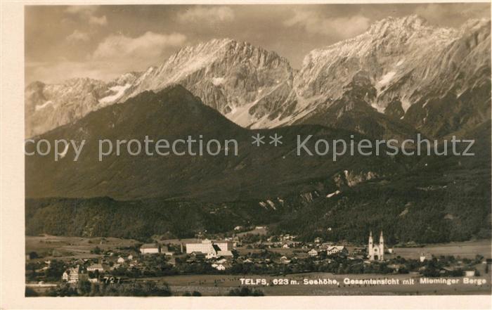 Telfs Tirol Panorama mit Mieminger Berge