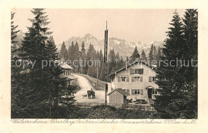 Walserschanz Kleinwalsertal oesterr Grenzwirtshaus