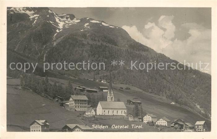 Soelden oetztal Teilansicht mit Kirche