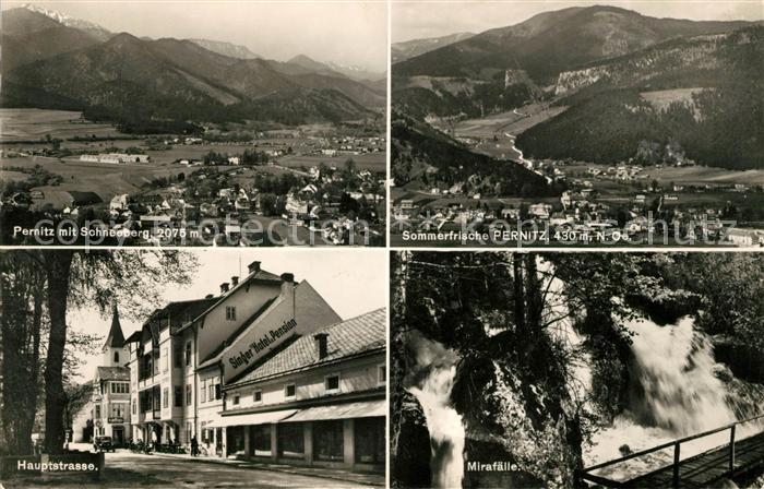 Pernitz Niederoesterreich Schneeberg Panorama Hauptstrasse Mirafaelle