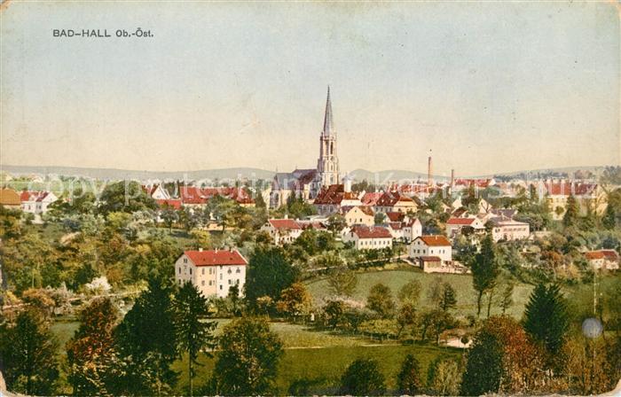 Bad Hall Oberoesterreich Stadtpanorama mit Kirche