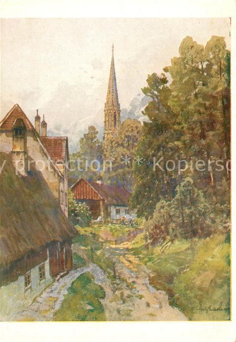 Bad Hall Oberoesterreich Bei der Sulznersoelde nach Aquarell von Fritz Lach Kuen