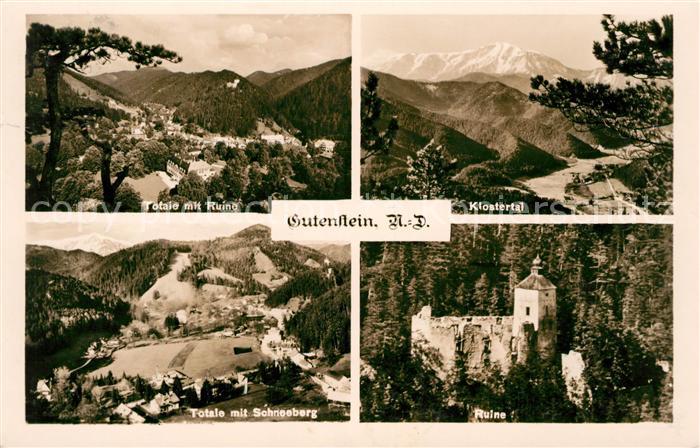 Gutenstein Niederoesterreich Totale Klostertal Schneeberg Ruine