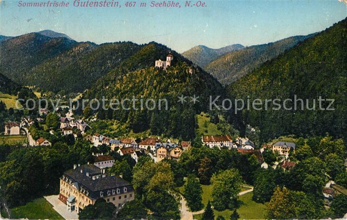 Gutenstein Niederoesterreich Panorama mit Ruine