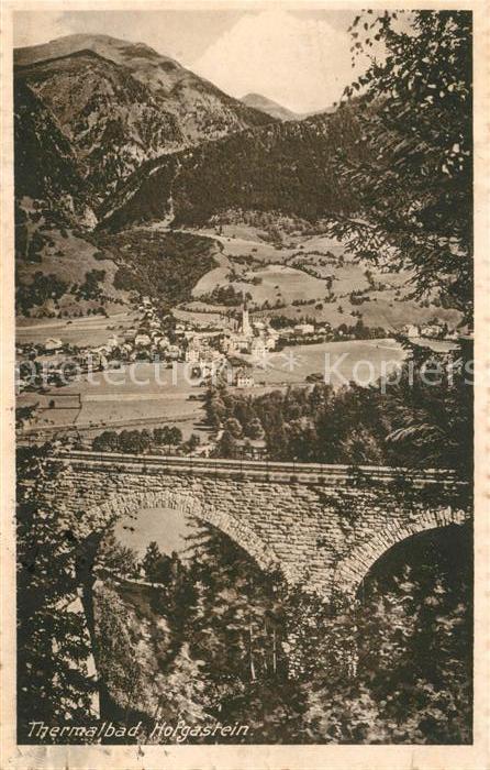 Hofgastein Teilansicht mit Eisenbahnbruecke