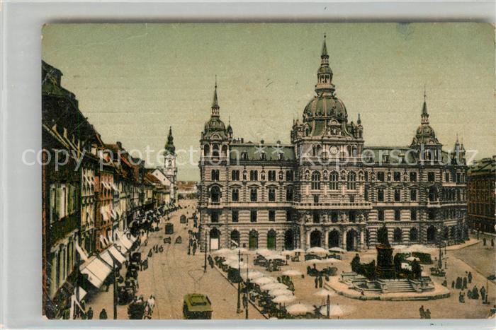 Graz Steiermark Rathaus und Herrengasse