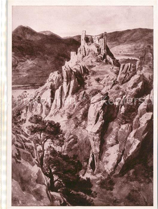 Duernstein Wachau Ruine Duernstein Kuenstlerkarte